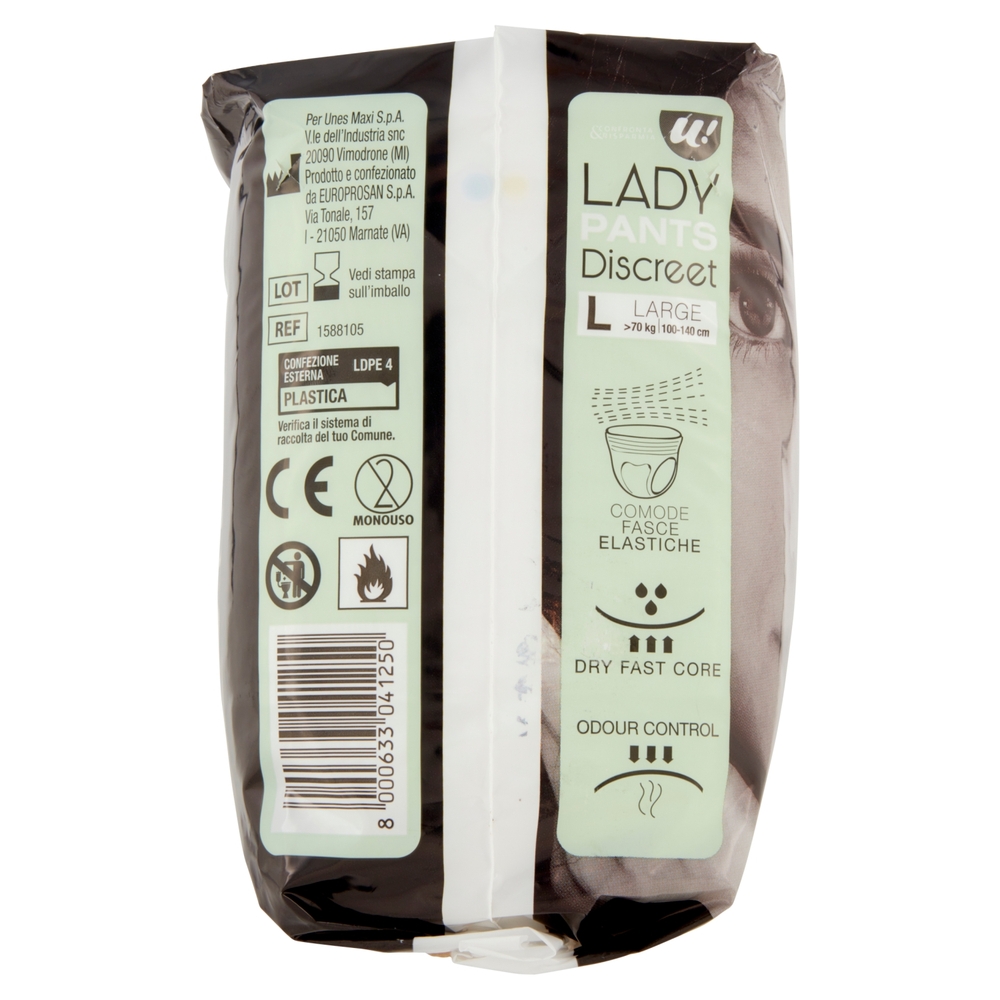 Lady Pants Discreet Large U! Confronta e Risparmia - 7 Pezzi